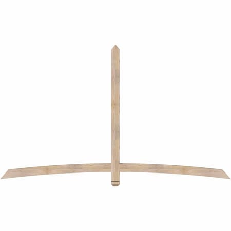 Ekena Millwork Bellingham Smooth Timber Gable Bracket, Douglas Fir, 96"W x 56"H x 3 1/2"D x 3 1/2"F, 14/12 Pitch GBW096X56X0404BEL00SDF